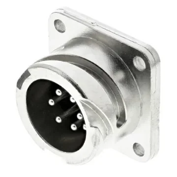 ITT Cannon, CA-COM, Copper Alloy 6 Way Box Mount MIL Spec Circular Connector Receptacle, Pin Contacts,Shell Size 14S, - CA02COM-E14S-6P-B product image