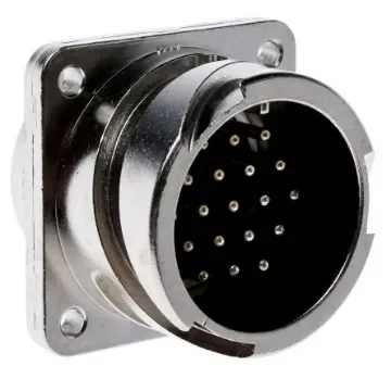 ITT Cannon, CA-COM, Copper Alloy 19 Way Box Mount MIL Spec Circular Connector Receptacle, Pin Contacts, Bayonet Coupling - CA02COM-E20A48P-B product image