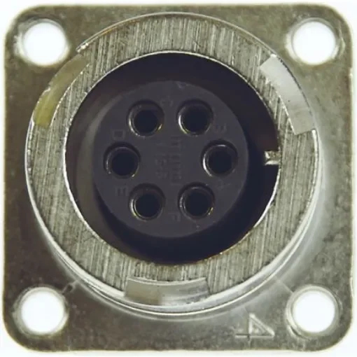 ITT Cannon, CA-COM, Copper Alloy 19 Way Box Mount MIL Spec Circular Connector Receptacle, Socket Contacts, Bayonet - CA02COM-E20A48S-B product image