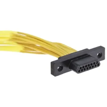 Cinch DCDA 15 Way Cable Mount D-sub Connector Plug, 1.27mm Pitch - DCDA-15P-6E2-18.0B product image