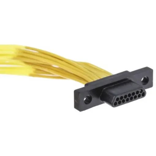 Cinch DCDA 15 Way Cable Mount D-sub Connector Plug, 1.27mm Pitch - DCDA-15P-6E2-18.0B product image