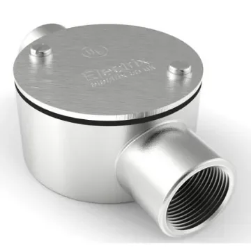 RS PRO Through Box, Conduit Fitting, 25mm Nominal Size, 316 Stainless Steel, Silver IP67 rating - 4711259 product image