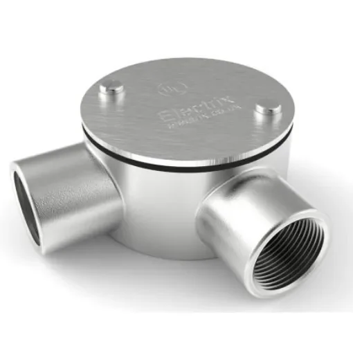 RS PRO Angle Box, Conduit Fitting, 25mm Nominal Size, 316 Stainless Steel, Silver IP67 rating - 4711271 product image