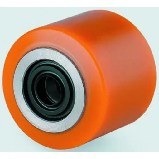 Tente Yellow Polyurethane Sealed Bearings Trolley Wheel, 800kg - ETX 085X75-Ø20 NL75 TYPE C product image
