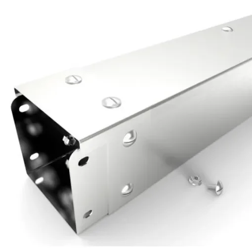 RS PRO Grey Industrial Trunking - Closed Slot, W75 mm x D75mm, L3m, 304 Stainless Steel - 4711669 product image