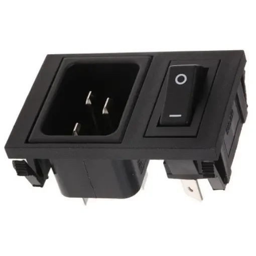Bulgin C20 Snap-In IEC Connector Male, 16A, 250 V - BZV49/Z0000/98 product image