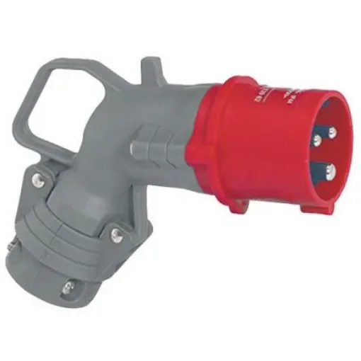 Legrand, HYPRA IP44 Red Cable Mount 3P + E Right Angle Industrial Power Plug, Rated At 16A, 415 V - 0 522 63 product image