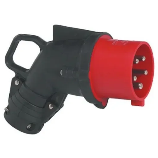 Legrand IP44 Red Cable Mount 3P + E Right Angle Industrial Power Plug, Rated At 16A, 415 V - 0 521 53 product image