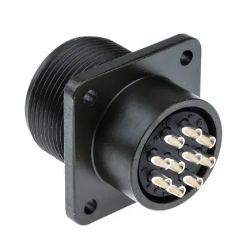 Amphenol Industrial, MS3102A, Copper Alloy 10 Way Box Mount MIL Spec Circular Connector Receptacle, Pin Contacts,Shell - MS3102A-18-1P product image