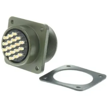 Amphenol Industrial, MS3102A, Copper Alloy 19 Way Box Mount MIL Spec Circular Connector Receptacle, Pin Contacts,Shell - MS3102A-22-14P product image