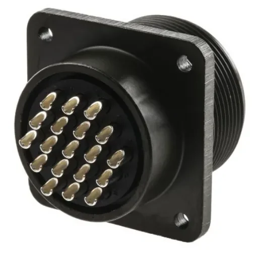 Amphenol Industrial, MS3102A, Copper Alloy 19 Way Box Mount MIL Spec Circular Connector Receptacle, Socket - MS3102A-22-14S product image