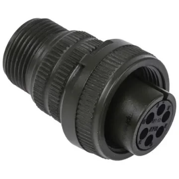 Amphenol Industrial, MS3106A, Copper Alloy 6 Way Cable Mount MIL Spec Circular Connector, Socket Contacts,Shell Size - MS3106A-14S-6S product image