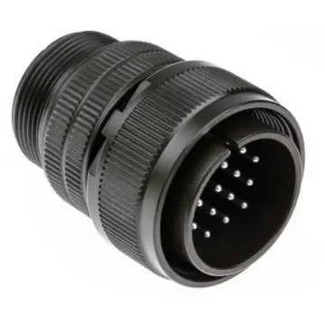 Amphenol Industrial, MS3106A, Copper Alloy 19 Way Cable Mount MIL Spec Circular Connector, Pin Contacts,Shell Size 22, - MS3106A-22-14P product image