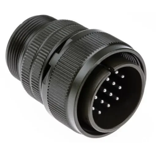 Amphenol Industrial, MS3106A, Copper Alloy 19 Way Cable Mount MIL Spec Circular Connector, Pin Contacts,Shell Size 22, - MS3106A-22-14P product image