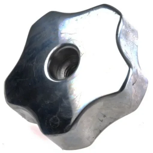 RS PRO Silver Multiple Lobes Clamping Knob, M6, Threaded Through Hole - 478422 product image