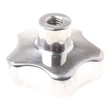 RS PRO Silver Multiple Lobes Clamping Knob, M10, Threaded Hole - 478501 product image