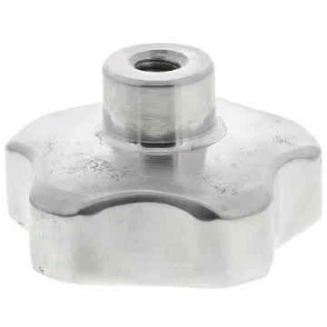 RS PRO Silver Multiple Lobes Clamping Knob, M6, Threaded Hole - 478541 product image