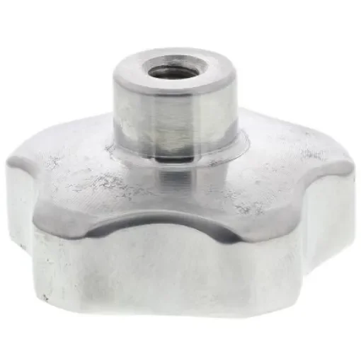 RS PRO Silver Multiple Lobes Clamping Knob, M6, Threaded Hole - 478541 product image