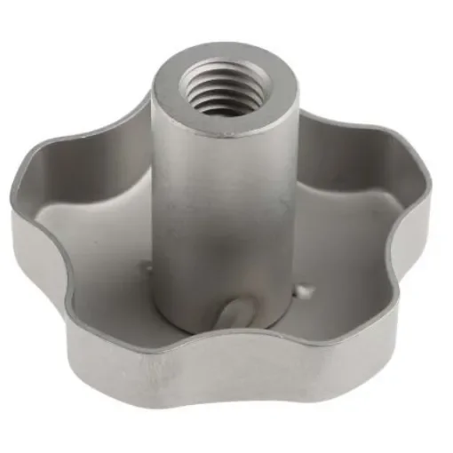 RS PRO Silver Multiple Lobes Clamping Knob, M12, Threaded Hole - 478620 product image