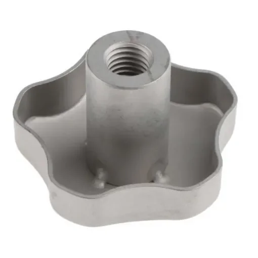 RS PRO Silver Multiple Lobes Clamping Knob, M10, Threaded Hole - 478624 product image