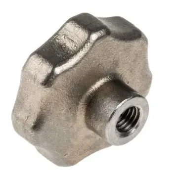 RS PRO Silver Multiple Lobes Clamping Knob, M8, Threaded Hole - 478939 product image
