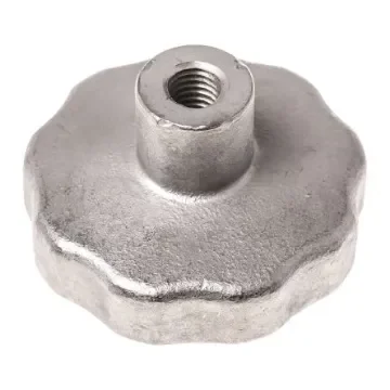 RS PRO Silver Multiple Lobes Clamping Knob, M10, Threaded Hole - 478977 product image