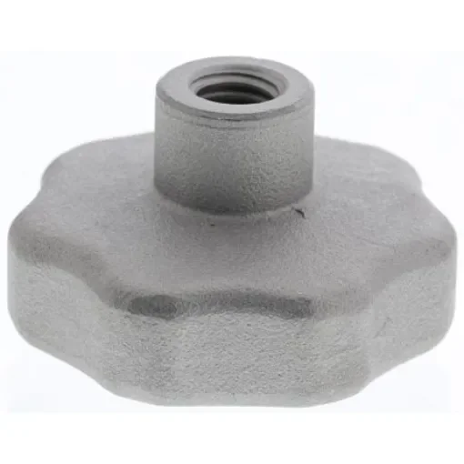 RS PRO Silver Multiple Lobes Clamping Knob, M8, Threaded Through Hole - 478983 product image