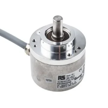 Hengstler AC58 Series Absolute Absolute Encoder, Gray, SSI Signal, Solid Type, 10mm Shaft - RC58/0012EK.42SGB product image