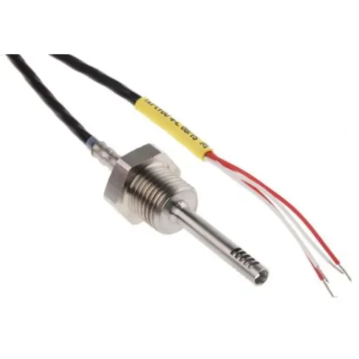 Electrotherm PT100 RTD Sensor, 4.5mm Dia, 40mm Long, G1/4, F0.3 +200°C Max - K5-E-4LS-200C-G1/4A-40 product image