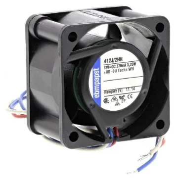 ebm-papst 400 Series Axial Fan, 12 V dc, DC Operation, 24m³/h, 3.3W, 40 x 40 x 25mm - 412J/2HH product image