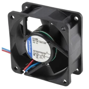 ebm-papst 600 N Series Axial Fan, 24 V dc, DC Operation, 43m³/h, 2.5W, 60 x 60 x 25mm - 614NGH product image