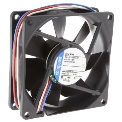 ebm-papst 8400 N Series Axial Fan, 24 V dc, DC Operation, 33m³/h, 700mW, 80 x 80 x 25mm - 8414N/2GL product image