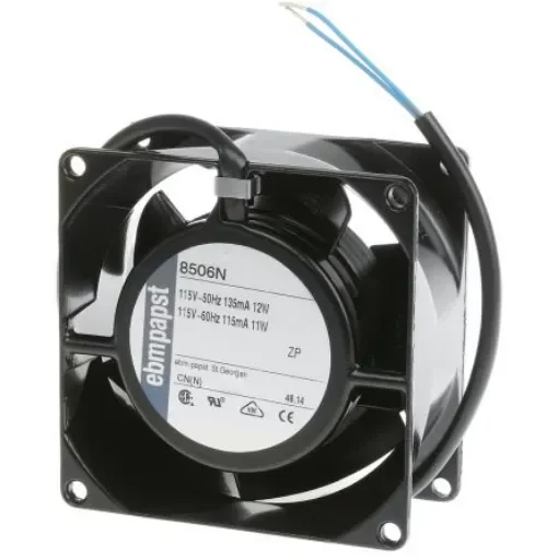 ebm-papst 8000 N Series Axial Fan, 115 V ac, AC Operation, 61m³/h, 11W, 80 x 80 x 38mm - 8506N product image