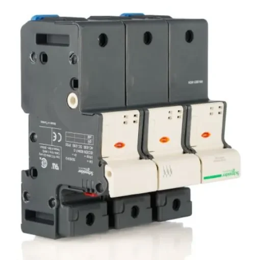 Schneider Electric 125A Rail Mount Fuse Holder for 22 x 58mm Fuse, 3P, 690V ac - DF223VC product image