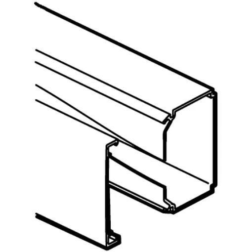 Planet-Wattohm Viadis White Industrial Trunking - Closed Slot, W40 mm x D40mm, L2m, PVC - 16340 product image