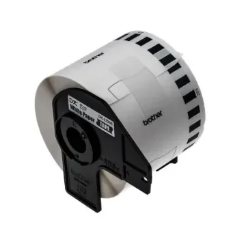 Brother White Black Print Label Roll, 62mm Width, 1 Roll Qty - DK22205 product image