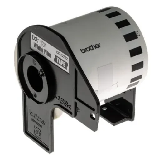 Brother White Black Print Label Roll, 62mm Width, 1 Roll Qty - DK22212 product image
