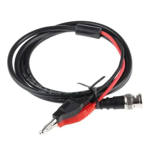 RS PRO Male BNC to Male 4mm Banana Plug x 2 Coaxial Cable, 1.2m, RG58 Coaxial, Terminated - 488595 product image
