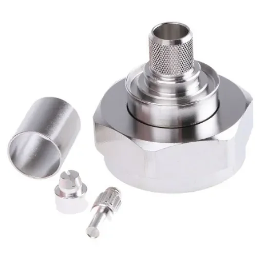 Telegartner, Plug Cable Mount 7/16 Connector, 50O, Crimp Termination, Straight Body - J01120B0091 product image