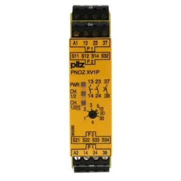 Pilz PNOZ X PNOZ XV1P Emergency Stop Safety Relay, 24V dc, Single/Dual-Channel, 2 Safety Contacts - 777602 product image