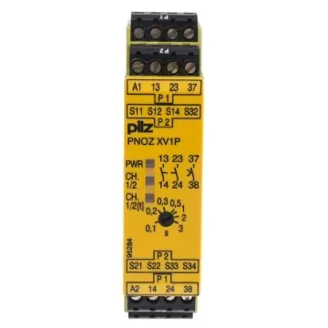 Pilz PNOZ X PNOZ XV1P Emergency Stop Safety Relay, 24V dc, Single/Dual-Channel, 2 Safety Contacts - 777601 product image