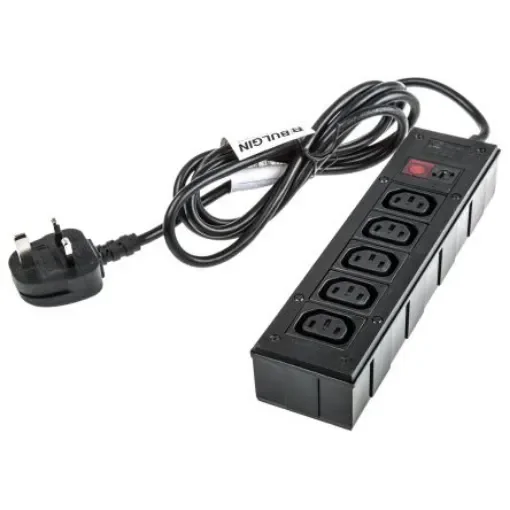 Bulgin IEC C13 5 Gang Power Distribution Unit, 2m Cable, 10A, 250 V ac - PXD303/050/01/1 product image