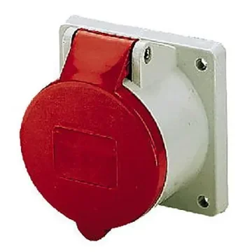 MENNEKES IP44 Red Panel Mount 4P Industrial Power Socket, Rated At 32A, 400 V - 1399 product image