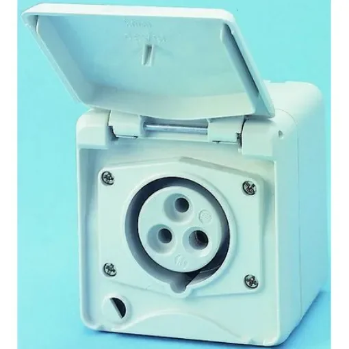 MENNEKES IP44 Yellow Wall Mount 3P Socket, Rated At 16A, 110 V - 4101 product image