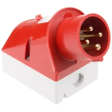 MENNEKES IP44 Red Wall Mount 4P 25 ° Industrial Power Plug, Rated At 16A, 400 V - 336 product image