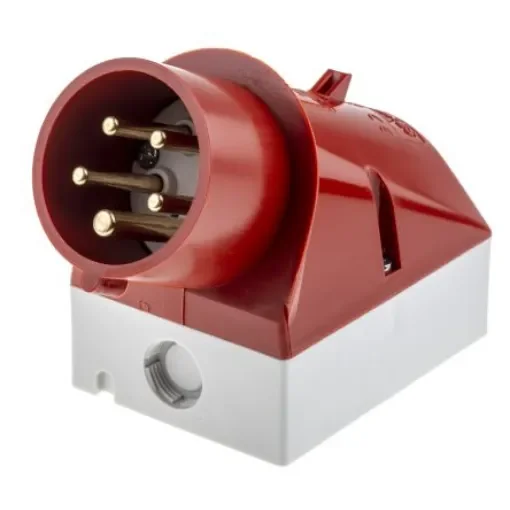 MENNEKES IP44 Red Wall Mount 3P + N + E 25 ° Industrial Power Plug, Rated At 16A, 400 V - 342 product image