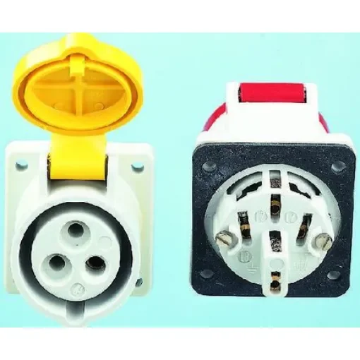 MENNEKES IP44 Red Panel Mount 4P Industrial Power Socket, Rated At 16A, 400 V - 1387 product image