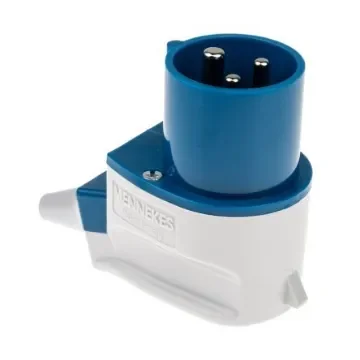 MENNEKES IP44 Blue Cable Mount 3P Industrial Power Plug, Rated At 16A, 230 V - 1411 product image