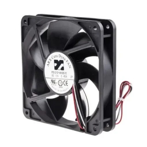 ARX CeraDyna Series Axial Fan, 12 V dc, DC Operation, 180.8m³/h, 5.04W, 420mA Max, 120 x 120 x 25mm - FD1212-A1051E2AL product image