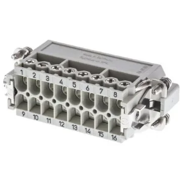 HARTING Connector Set, 16 Way, 16A, Male, Han A, 250 V - 09200162612+19200160546 product image
